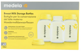 Medela Moedermelk Bewaarflessen 3ST Medela Moedermelk Bewaarflessen 3ST
