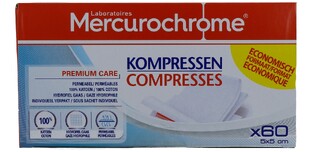 Mercurochrome Kompressen 5x5cm 60ST Mercurochrome Kompressen 5x5cm 60ST