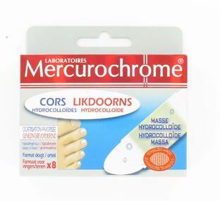 Mercurochrome Pleisters Likdoorns Hydrocolloïde 8ST