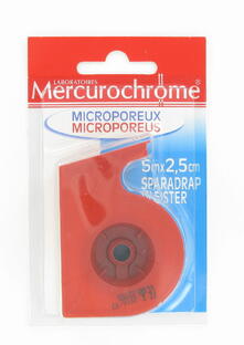 Mercurochrome Pleisters Microporeus 5mx2,5cm 1ST