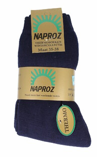 Naproz Thermo Sokken Blauw Maat 35-38 3PR Naproz Thermo Sokken Blauw Maat 35-38 3PR