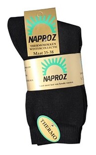 Naproz Thermo Sokken Zwart Maat 35-38 3 Paar 3PR Naproz Thermo Sokken Zwart Maat 35-38 3 Paar 3PR