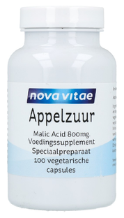 Nova Vitae Appelzuur Malic Acid 800 Capsules 100CP