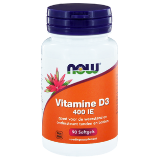 NOW Vitamine D3 400 IE Softgels 90ST