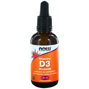 NOW Vitamine D3 Druppels 60ML NOW Vitamine D3 Druppels 60ML