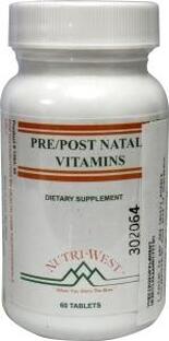 Nutri West Pre/Post Natal Vitamins Tabletten 60ST