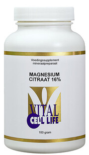 Vital Cell Life Magnesium Citraat 16% Poeder 100GR Vital Cell Life Magnesium Citraat 16% Poeder 100GR