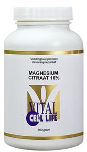 Vital Cell Life Magnesium Citraat 16% Poeder 100GR