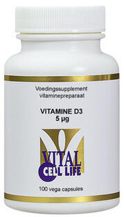 Vital Cell Life Vitamine D3 5mcg Capsules 100CP