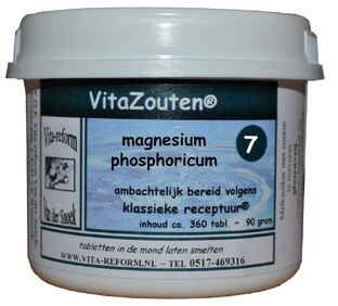 Vita Reform Van der Snoek Vita Reform Vitazouten Nr. 7 Magnesium Phosphoricum 360TB Vita Reform Van der Snoek Vita Reform Vitazouten Nr. 7 Magnesium Phosphoricum 360TB