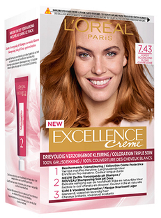 L'Oréal Paris Excellence 7.43 Koper Goudblond 1ST L'Oréal Paris Excellence 7.43 Koper Goudblond 1ST