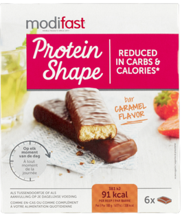De Online Drogist Modifast Protein Shape Snackreep Caramel 162GR aanbieding