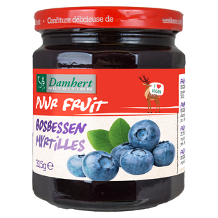 Damhert Puur Fruit Confituur Bosbessen 315GR