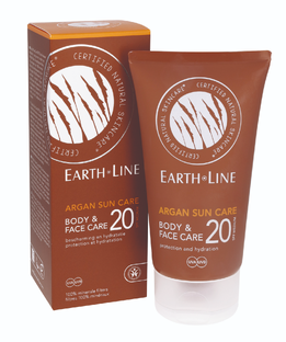 De Online Drogist Earth Line Argan Sun Care Body & Face Factor 20 150ML aanbieding