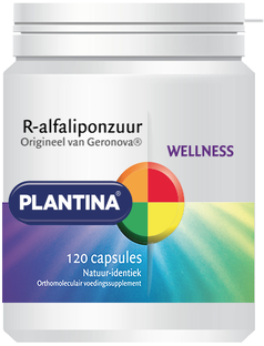 Plantina Wellness R-Alfaliponzuur Capsules 120CP Plantina Wellness R-Alfaliponzuur Capsules 120CP