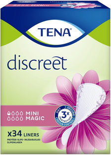 TENA Discreet Mini Magic Inlegkruisjes 34ST  TENA Discreet Mini Magic Inlegkruisjes 34ST