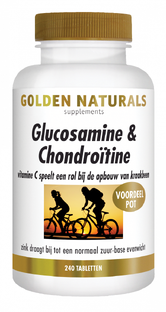 Golden Naturals Glucosamine & Chondroïtine Tabletten 240TB Golden Naturals Glucosamine & Chondroïtine Tabletten 240TB