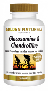 De Online Drogist Golden Naturals Glucosamine & Chondroïtine﻿ Tabletten 240TB aanbieding