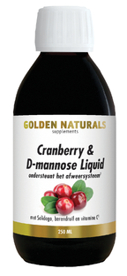 Golden Naturals Cranberry & D-Mannose Liquid 250ML Golden Naturals Cranberry & D-Mannose Liquid 250ML