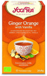 Yogi Tea Ginger Orange With Vanilla Kruidenthee 17ST Yogi Tea Ginger Orange With Vanilla Kruidenthee 17ST