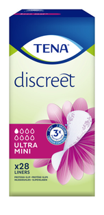 TENA Discreet Ultra Mini Inlegkruisjes 28ST TENA Discreet Ultra Mini Inlegkruisjes 28ST