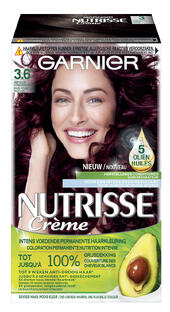 Garnier Nutrisse Crème Permanente Haarverf 3.6 Dieprood Donkerbruin 1ST