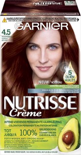 Garnier Nutrisse Crème Permanente Haarverf 4.5 Mahonie Bruin 1ST Garnier Nutrisse Crème Permanente Haarverf 4.5 Mahonie Bruin 1ST