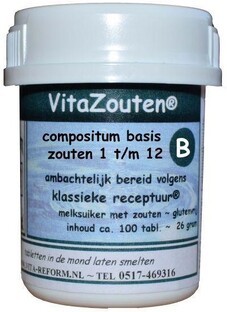 Vita Reform Van der Snoek VitaZouten Compositum Basis Nr. 1-12 120TB Vita Reform Van der Snoek VitaZouten Compositum Basis Nr. 1-12 120TB