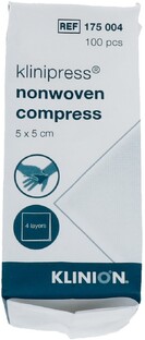 Klinion Kompres Non Woven 5x5cm 100ST Klinion Kompres Non Woven 5x5cm 100ST
