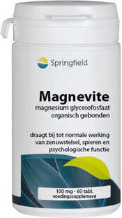 Springfield Magnevite Magnesium Glycerofosfaat 100mg Tabletten 60TB Springfield Magnevite Magnesium Glycerofosfaat 100mg Tabletten 60TB