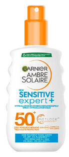 Garnier Ambre Solaire Sensitive Expert Zonnespray SPF50+ 200ML Garnier Ambre Solaire Sensitive Expert Zonnespray SPF50+ 200ML