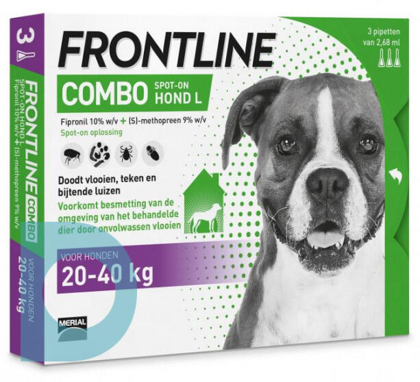 binding steek Mislukking Frontline Combo Hond L 3ST | voordelig online kopen | De Online Drogist