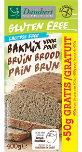 Damhert Gluten Free Bruinbrood mix Lactose Free 400GR