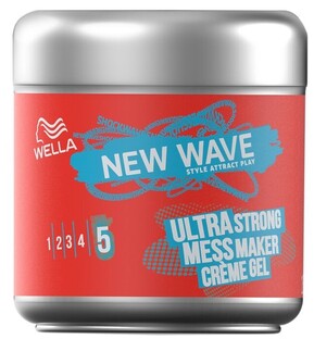 Wella New Wave Ultra Strong Mess Maker Crème Gel 150ML Wella New Wave Ultra Strong Mess Maker Crème Gel 150ML