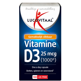 Lucovitaal Vitamine D3 25mcg Capsules 120CP Lucovitaal Vitamine D3 25mcg Capsules 120CP