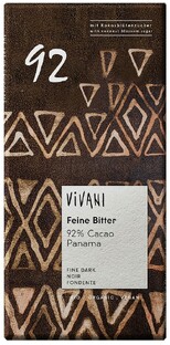 Vivani Chocoladereep Puur 92% Cacao 80GR Vivani Chocoladereep Puur 92% Cacao 80GR