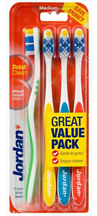 Jordan Tandenborstel Total Clean Medium 4ST Jordan Tandenborstel Total Clean Medium 4ST