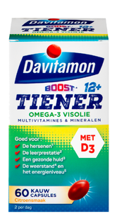 Davitamon Multi Boost 12+ Omega Visolie Kauwcapsules 60TB