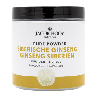 Jacob Hooy Pure Powder Siberische Ginseng Poeder 80GR Jacob Hooy Pure Powder Siberische Ginseng Poeder 80GR