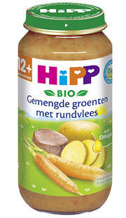 HiPP 12+ Maaltijdpotje Gemengde Groente Met Rundvlees HiPP 12+ Maaltijdpotje Gemengde Groente Met Rundvlees