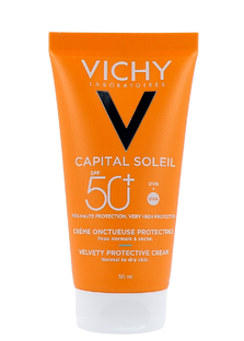 De Online Drogist Vichy Capital Soleil Fluweelachtige gezichtscrème SPF50+ 50ML aanbieding