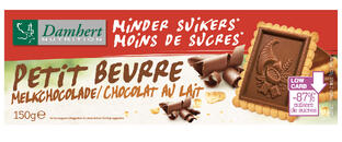 Damhert minder suikers Petit Beurre melkchocolade 125GR