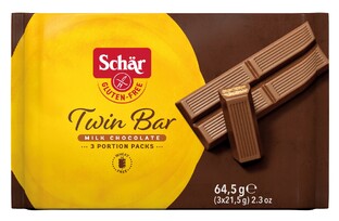 Schar Twin Bar Glutenvrij 64,5GR Schar Twin Bar Glutenvrij 64,5GR