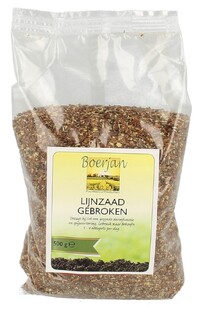 Boerjan Lijnzaad Gebroken 500GR Boerjan Lijnzaad Gebroken 500GR