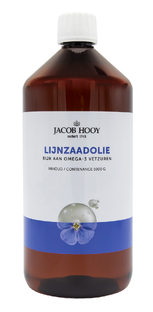 Jacob Hooy Hooy Lijnzaadolie Koudgeperst 1LT Jacob Hooy Hooy Lijnzaadolie Koudgeperst 1LT