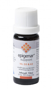 Epigenar Support Vitamine D3 En K2 Druppels 10ML Epigenar Support Vitamine D3 En K2 Druppels 10ML