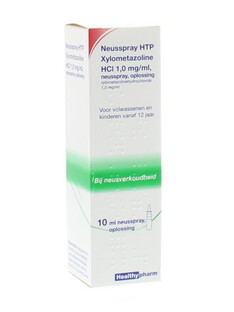 Healthypharm Xylometazoline Neusspray 1.0mg/ml 10ML Healthypharm Xylometazoline Neusspray 1.0mg/ml 10ML
