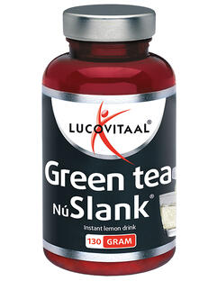 De Online Drogist Lucovitaal NuSlank Green Tea Lemon Drink Powder 130GR aanbieding