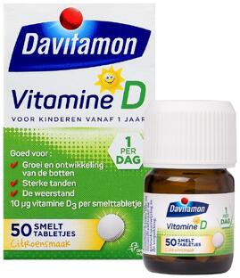De Online Drogist Davitamon Vitamine D Kind Smelttabletten 50TB aanbieding