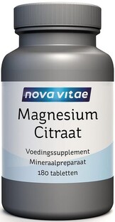 Nova Vitae Magnesium Citraat 200mg Tabletten 180TB  Nova Vitae Magnesium Citraat 200mg Tabletten 180TB